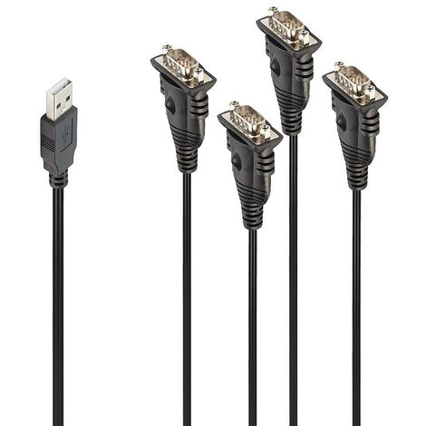 LINDY Câble USB USB-A mâle, Fiche mâle VGA 9 pôles 0.94 m noir 42675 C155452 (1/4)