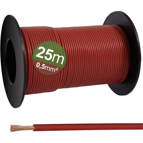 Quadrios 23CW024 Conducteur individuel 0.5 mm² rouge 25 m C478942 (1/3)