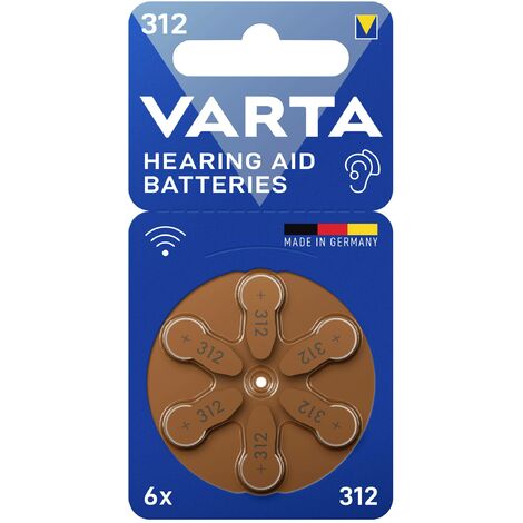 Varta Pile bouton ZA 312 1.4 V 6 pc(s) zinc-air Hearing Aid Batteries 312 Bli 6 V925023