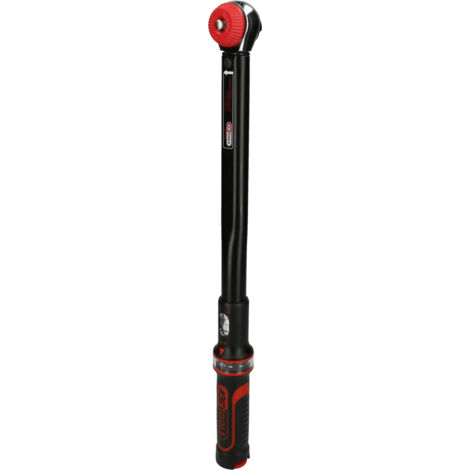 Ks Tools – Clé dynamométrique 1/2'' ERGOTORQUE® – Plage 20-100Nm – Précision ±3% – 30 dents – Acier laqué bleu – Longueur 412mm