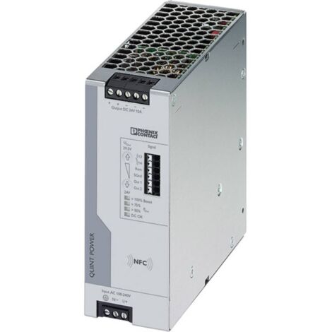 Alimentation rail DIN Phoenix Contact QUINT4-PS/1AC/24DC/10 2904601 24 V/DC 10 A 1 x 1 pc(s) W260431 (1/2)