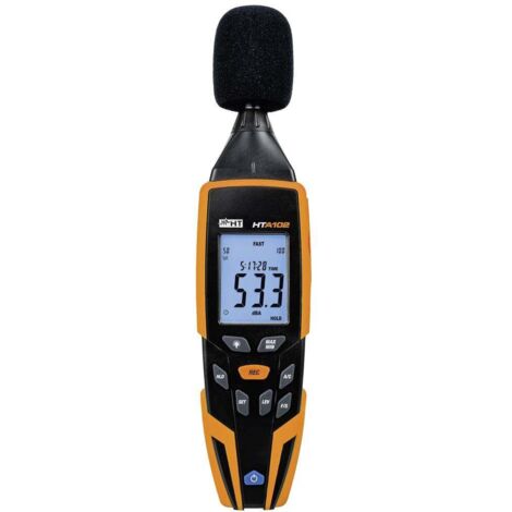 Sonomètre numérique 30-130 dB – Fréquence 31.5 Hz à 8 kHz – Classe de protection IP40 – Enregistrement temps réel avec logiciel SoundLink – Ht Instruments