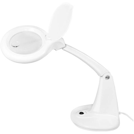 LogiLink WZ0059 Lampe loupe pour bureau, 3 & 12 dioptries Grossissement=4 x 100 mm Classe d'efficacité énergétique 2021 F (A - G) S223242