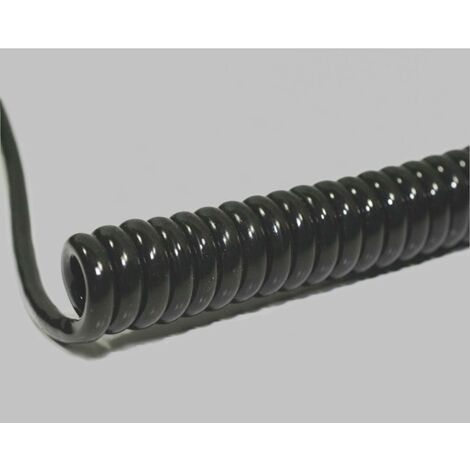 BKL Electronic 1506305 Câble spiralé Li12YD11Y 1200 mm/ 4800 mm4 x 0.50 mm²noir1 pc(s) R645142