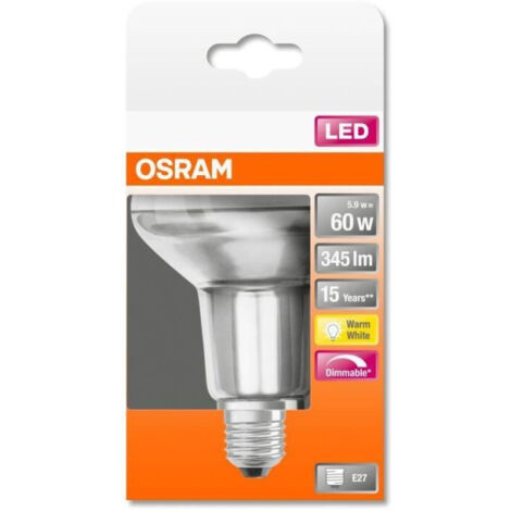 OSRAM HOMELIGHTING 4058075433328 LED CEE G (A - G) E27 réflecteur 5.9 W = 60 W blanc chaud (Ø x L) 80 mm x 113 mm 1 pc(s) A679592 (1/5)