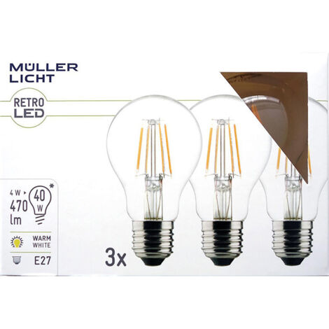 Müller-Licht 400293 LED CEE E (A - G) E14 forme de goutte 4 W = 40 W blanc chaud 3 pc(s) (1/3)