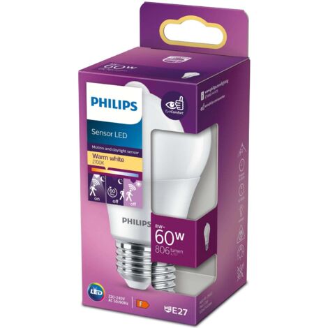 Philips Lighting LED E27 Blanc Chaud 8W Éco-énergétique