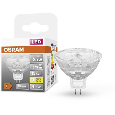 OSRAM 4058075796799 LED CEE F (A - G) GU5.3 3.8 W = 35 W blanc chaud (Ø x H) 50 mm x 44 mm 1 pc(s) D277872