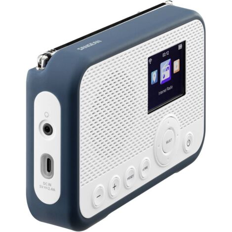 Produktbild von SANGEAN WFR-39 – Kompaktes, Portables Internet-Radio Mit WiFi, Musik- Streaming, DAB+/FM, Bluetooth - Einfache Bedienung Via Control-App, Grau- Schwarz