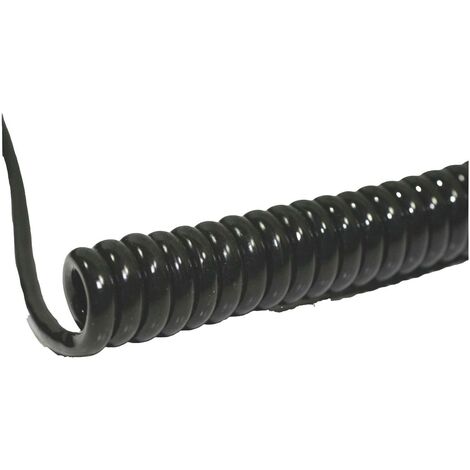 BKL Electronic 1506202 Câble spiralé Li12Y11Y 1200 mm/ 4800 mm6 x 0.08 mm²noir1 pc(s) R645992