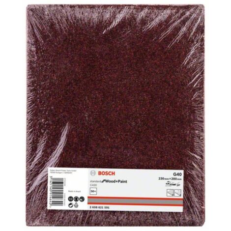 Bosch 50 Feuilles Abrasives EXPERT C470 Grain 180 - 115x107 Mm 6 Trous Pour Ponceuse Vibrante