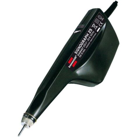 Brennenstuhl – Graveur électrique 25 W – 4 pointes interchangeables pour métaux durs et tendres – Alimentation sur secteur – Câble 1,8 m - Q018852