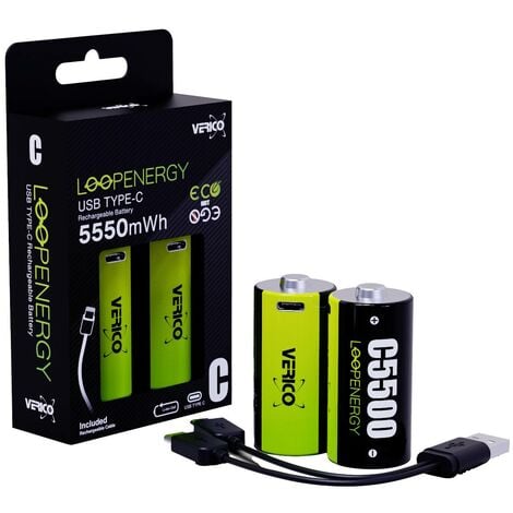 Verico LoopEnergy Pile rechargeable LR14 (C) NiMH 3700 mAh 1.5 V 2 pc(s)  R069972