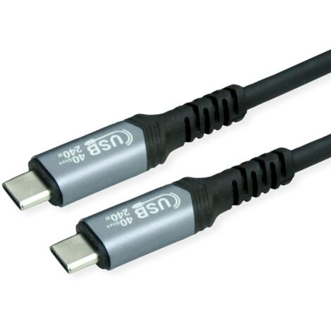 Value Câble USB USB4™ USB-C® mâle, USB-C® mâle 1.00 m noir blindé 11.99.9086 (1/3)