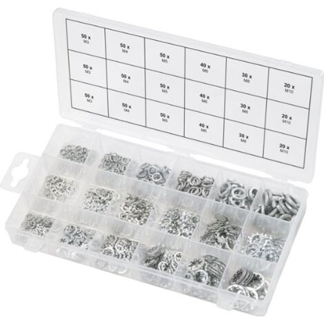 Ks Tools – Rondelle dentée M4 à M12 DIN 127 – Lot de 1 pièce – Pour assemblage mécanique précis – Acier traité pour résistance accrue - D797952 (1/10)