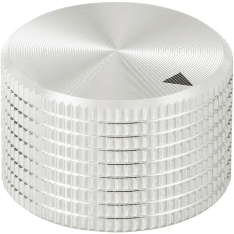 TRU COMPONENTS TC-11613812 Tête de bouton rotatif avec marquage argent (Ø x H) 25 mm x 16 mm aluminium 1 pc(s) R721322 (1/4)