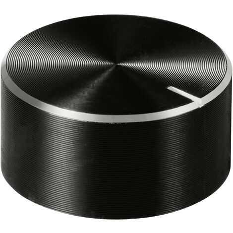 TRU COMPONENTS TC-11613832 Tête de bouton rotatif avec marquage noir (Ø x H) 20 mm x 10 mm aluminium, plastique 1 pc(s) R721362 (1/4)