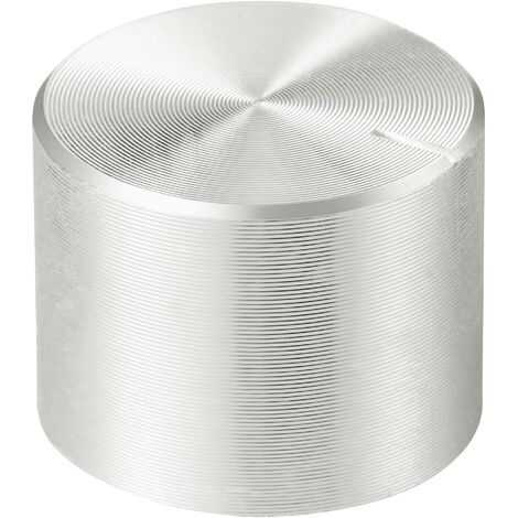 TRU COMPONENTS TC-11613868 Tête de bouton rotatif avec marquage argent (Ø x H) 17 mm x 13 mm aluminium, plastique 1 pc(s) R721842 (1/4)