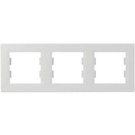 Cadre Asfora blanc (RAL 9003) – EPH5800321D – Montage encastré – ABS respectueux de l'environnement – Dimensions 225x83x9mm – Siroflex - R041662 (1/4)