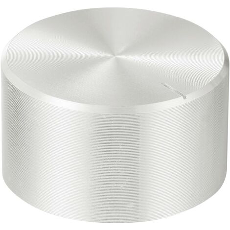 TRU COMPONENTS TC-11696504 Tête de bouton rotatif avec marquage argent (Ø x H) 30 mm x 17 mm aluminium, plastique 1 pc(s) R519582 (1/4)