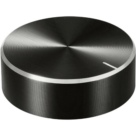 TRU COMPONENTS TC-11696516 Tête de bouton rotatif avec marquage noir (Ø x H) 40 mm x 13 mm aluminium, plastique 1 pc(s) R519502 (1/4)