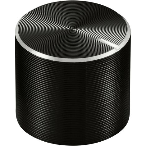 TRU COMPONENTS TC-11613864 Tête de bouton rotatif avec marquage noir (Ø x H) 15 mm x 13 mm aluminium, plastique 1 pc(s) R721882 (1/4)