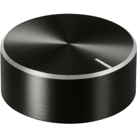 TRU COMPONENTS TC-11696472 Tête de bouton rotatif avec marquage noir (Ø x H) 25 mm x 10 mm aluminium, plastique 1 pc(s) R519962 (1/4)