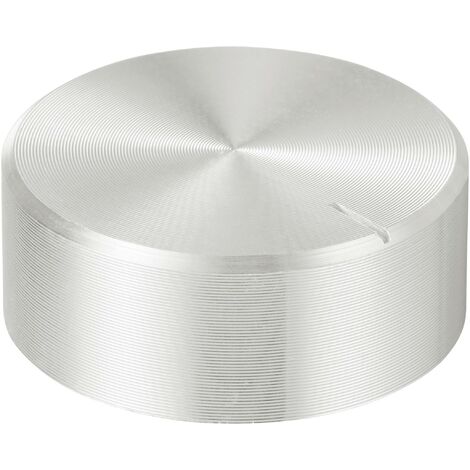 TRU COMPONENTS TC-11696464 Tête de bouton rotatif avec marquage argent (Ø x H) 25 mm x 10 mm aluminium, plastique 1 pc(s) R519982 (1/4)