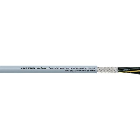 Câble Lapp Oilflex Classic FD 810 – 10 Mètres, 3 X 2.5 Mm² – Pour Chaînes Porte-câbles, Flexible – PVC, Cuivre – Fabriqué En France
