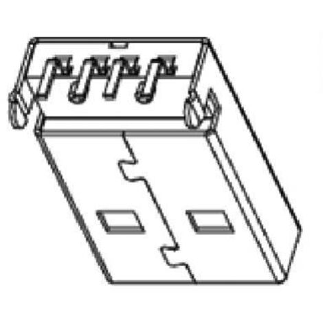 Bus série universel mâle Coudée 480370001 Molex Contenu: 1 pc(s) W160212 (1/2)