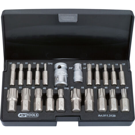 KS Tools - Jeu d'embouts TORX plus, 23pcs - 911.3120
