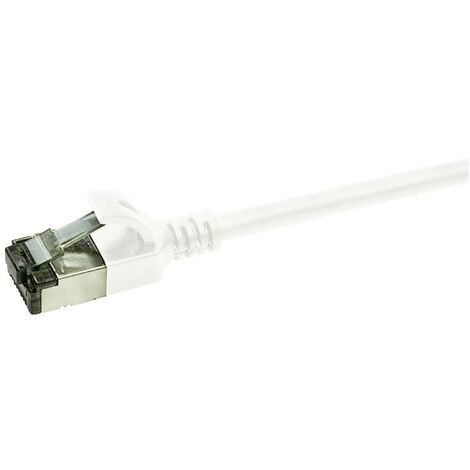 LogiLink CQ9021S RJ45 Câble réseau câble patch CAT 6a U FTP 0 50 m blanc extrêmement fin