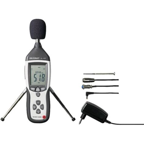Voltcraft – Sonomètre numérique SL451 – Enregistreur de données 32 000 mesures – Plage de mesure 30-130 dB – Alimentation par pile 9V - Q73729