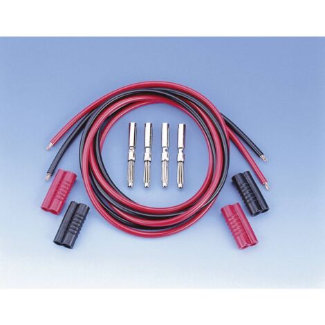 VOLTCRAFT MS 4041/21 Set de cordons de mesure Banane mâle 4 mm Banane mâle 4 mm 1.00 m noir, rouge (1/2)
