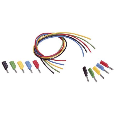 VOLTCRAFT MS-4041 Set de cordons de mesure Banane mâle 4 mm Banane mâle 4 mm 1.00 m noir, rouge, ble (1/3)