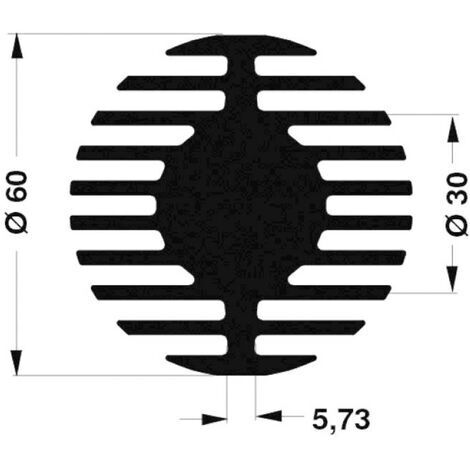 Dissipateur pour LED Fischer Elektronik SK 578 50 ME 10104073 1.67 K/W (Ø x H) 60 mm x 50 mm 1 pc(s) (1/2)