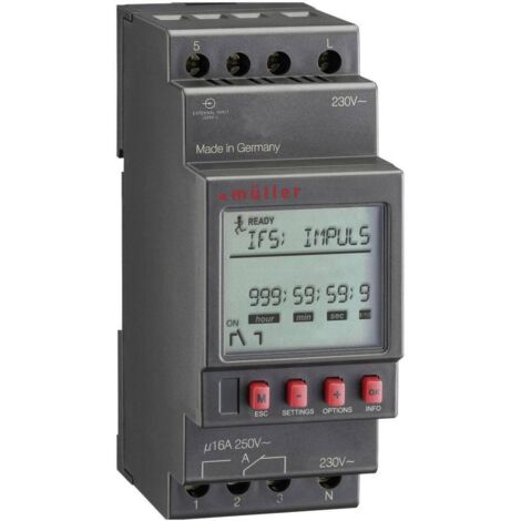Müller MR 28.10 pro 230V 50-60Hz Programmateur horaire pour rail numérique 230 V/AC 4000 W Q04054 (1/2)