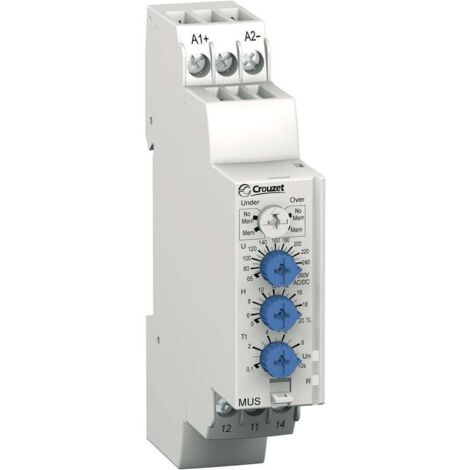 Relais de surveillance Crouzet MUS260 84872142 24, 24 - 48, 48 V/DC, V/AC 1 inverseur (RT) 1 pc(s) (1/2)