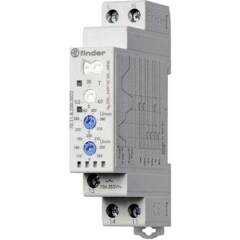 Relais de contrôle coupure 250 V/AC - 400 V/AC - 10 A Finder 70.11.8.230.2022 S74621 (1/4)