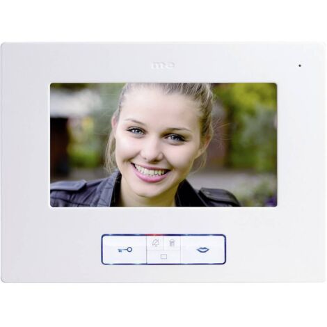 Station intérieure d'Interphone vidéo filaire m-e modern-electronics Vistus VD 607 blanc S93063 (1/3)