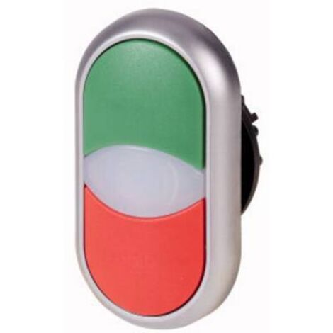 Eaton 216698 M22-DDL-GR Bouton-poussoir à double touche vert, rouge 1 pc(s) D77339