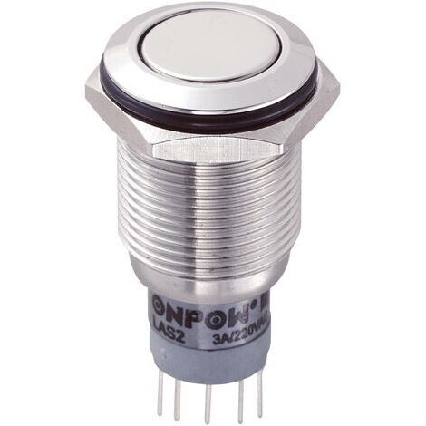 Interrupteur antivandalisme TRU COMPONENTS LAS2GQF-22Z/S/P 701967 250 V/AC 3 A 2 x On/On IP67 à accr (1/4)