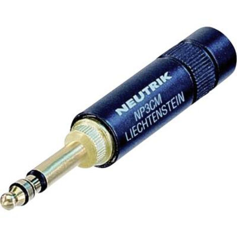 Jack 5.23 mm mâle, droit Neutrik NP3CM-B,STEREO Nombre de pôles: 3 stéréo noir 1 pc(s) (1/2)