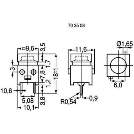 Bouton-poussoir TRU COMPONENTS DS660S-S BK 703524 100 V 1 A 1 x Off/(On) à rappel 1 pc(s) S816831 (1/2)