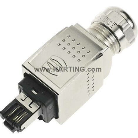 Connecteur Han® PushPull RJ45 HARTING 09352260401 Tension nominale (détails) 125 V/AC Contenu: 1 pc( (1/2)