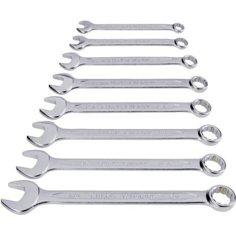 TOOLCRAFT 815082 Jeu de clés mixtes 8 pièces Ouverture de clé (métrique) 8 - 19 mm Ouverture de clé (1/3)