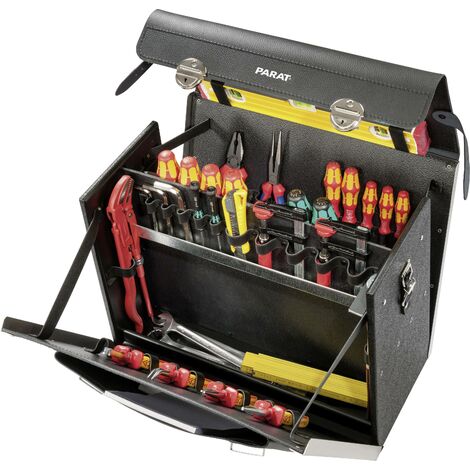 Sac à outils universel 51 cm – Corps renforcé en alu – 33L – Panneaux dépliables avec 19 boucles – Accès rapide aux outils – Parat (1/5)