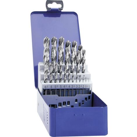Exact 32004 HSS Jeu de forets pour le métal 25 pièces meulé DIN 338 tige cylindrique 1 set (1/3)