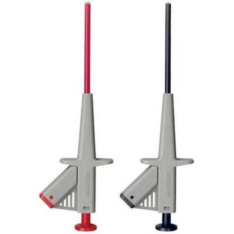 Beha Amprobe 370010 Jeu de pinces crocodiles de sécurité femelle 4 mm CAT III 1000 V noir, rouge (1/2)