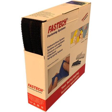 FASTECH® B20-OMNI-999910 Bande auto-agrippante pour grouper partie velours et partie agrippante (L x l) 10 m x 20 mm noir 10 m W565351 (1/3)